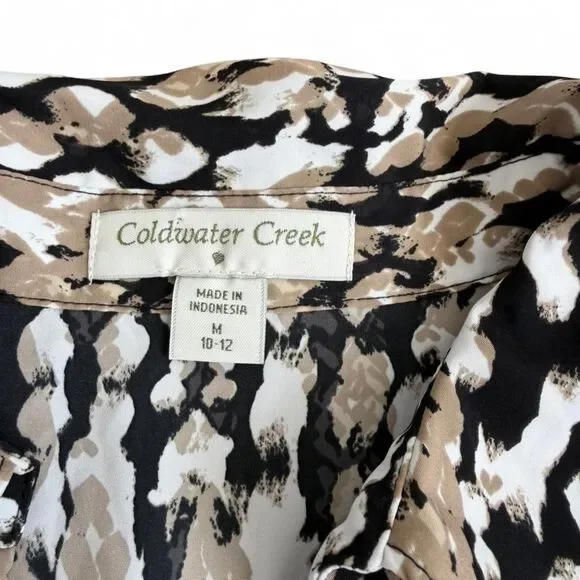 Coldwater Creek Snake Print Blouse Size M - Picture 3 of 4